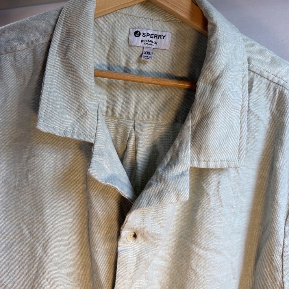 Sperry Premium Apparel Light Green Button-Up Shirt XXL